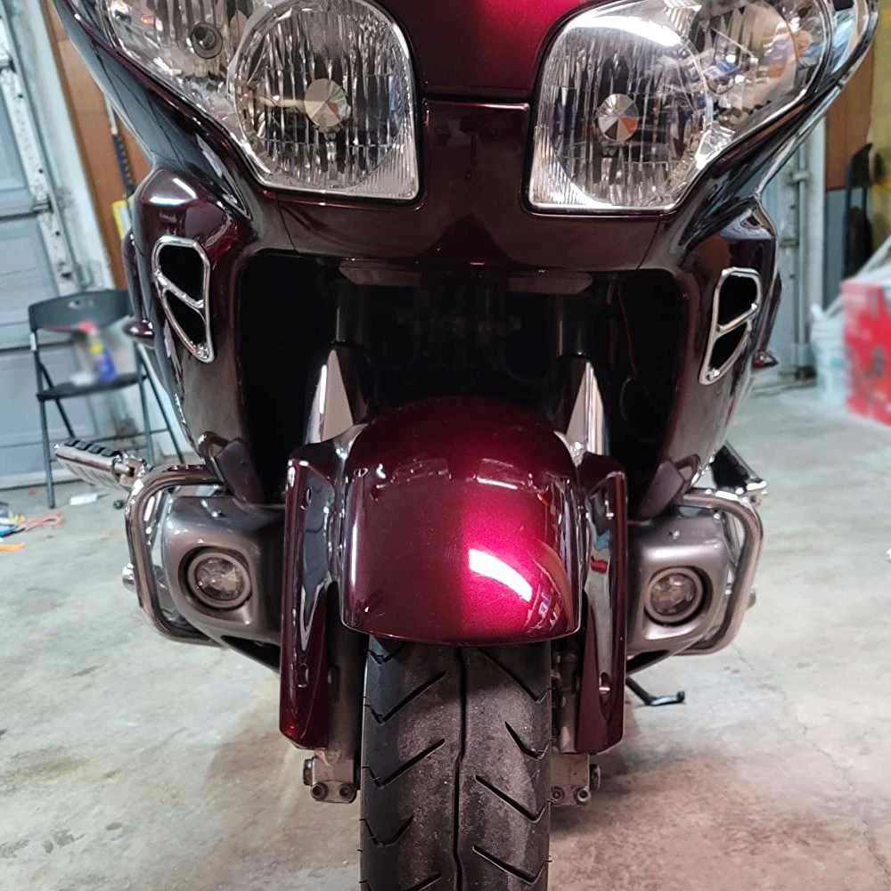Фото Светодиодные противотуманные фары DOT для Honda Goldwing 1800 GL1800 Gold Wing 2001-2011, вспомогательная ближняя фара DRL, передняя центральная нижняя вставка капота №3