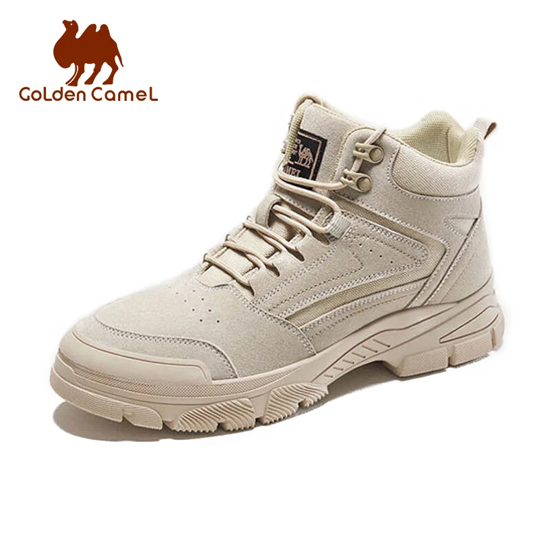 

Уличная Мужская обувь Golden Camel, теплые мужские зимние ботинки на флисе, 2022, Нескользящие высокие ботинки для инструментов, Спортивная повседневная обувь для мужчин