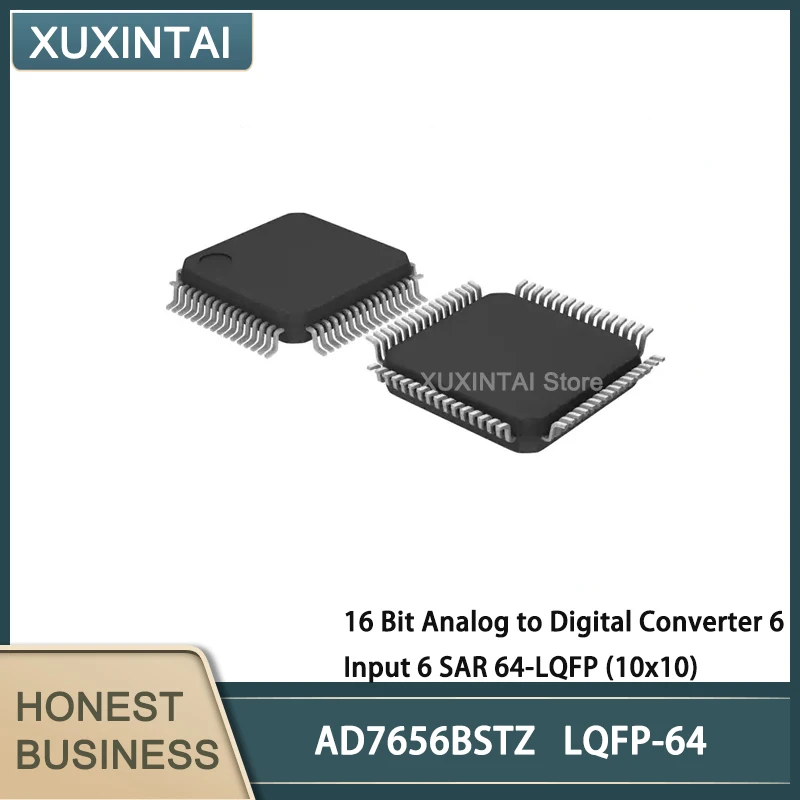 

5Pcs/Lot AD7656BSTZ AD7656 16 Bit Analog to Digital Converter 6 Input 6 SAR 64-LQFP (10x10)
