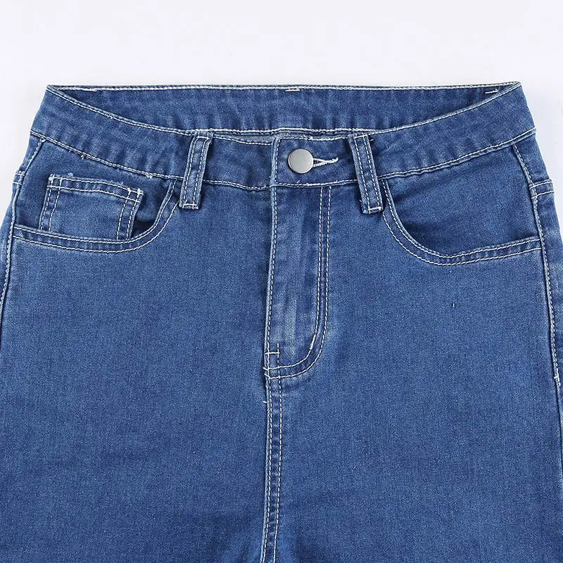 2022 Spring Skater Style Indie Boyfriend Baggy Pants Y2k Streetwear Teen Fashion 90s Jeans Pockets Wide Legs High Waist Trousers