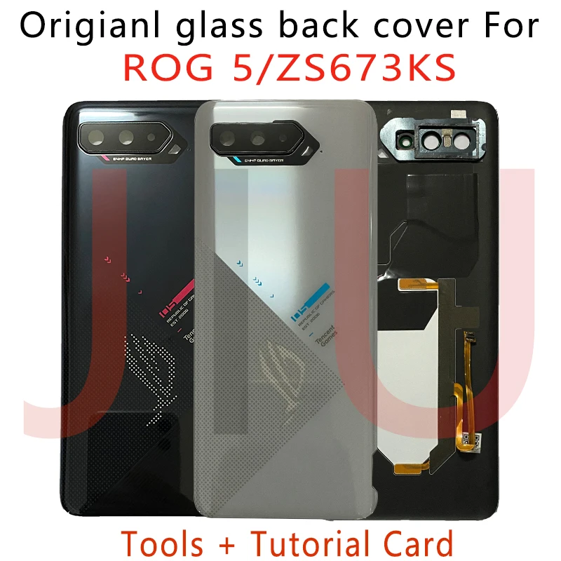 

Оригинал для Asus ROG 5 I005DB крышка аккумулятора задняя дверь корпус заднее стекло запасные части ZS673KS, ZS673KS-1B048IN, Asus _ I005DB