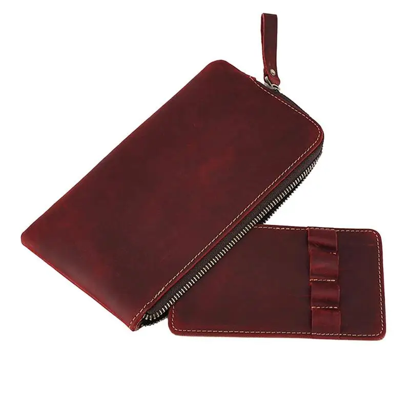 

Leather Pen Case Leather Pen Cases For Adults Leather Zipper Pencil Pouch Fountain Pen Storage Pen Bag Pencil Case For High