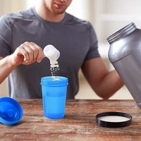 400ml shaker bottles colorful whey protein powder mixing bottle fitness gym shaker outdoor portable plastic drink cup