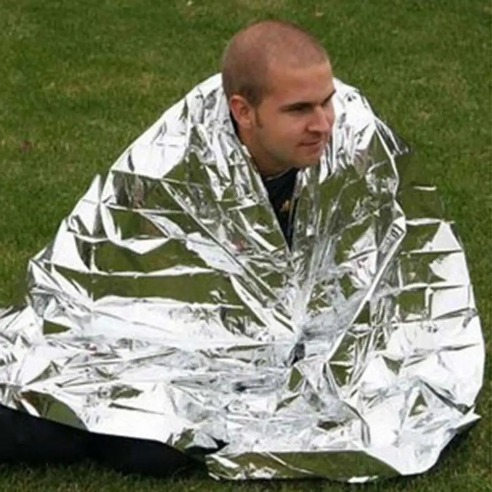 

Outdoor Emergency Survival Blanket 130*210cm Reflective Waterproof First Aid Sliver Rescue Curtain Foil Thermal Military Blanket