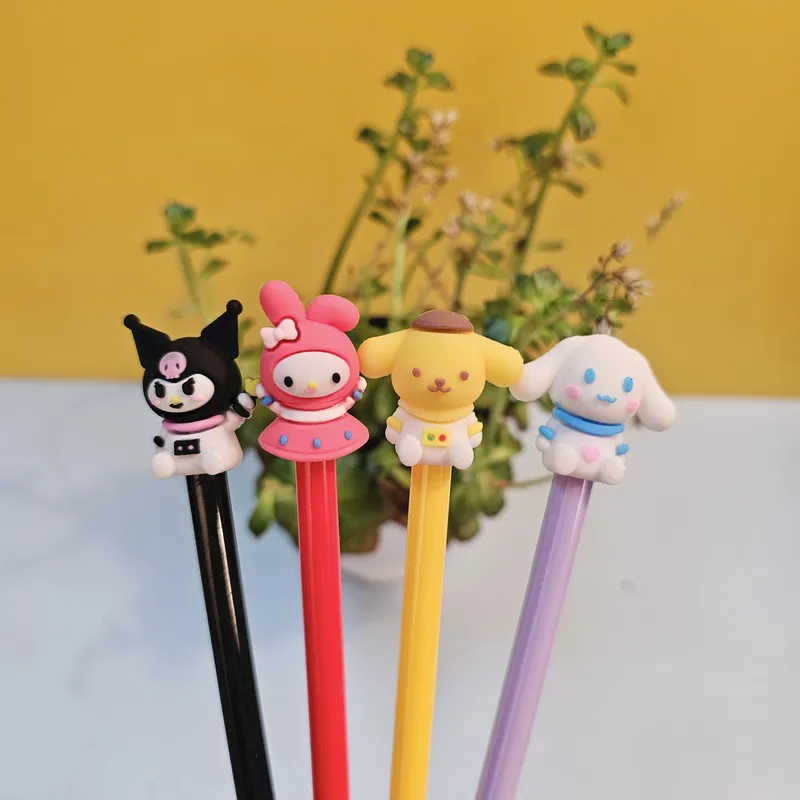 

Мультяшная ручка Sanrio, кепка, коробка, милые ученики, 3d мягкая пластиковая ручка, кепка, гелевая ручка, ученики, канцелярские товары, ручка, подарок, оптовая продажа