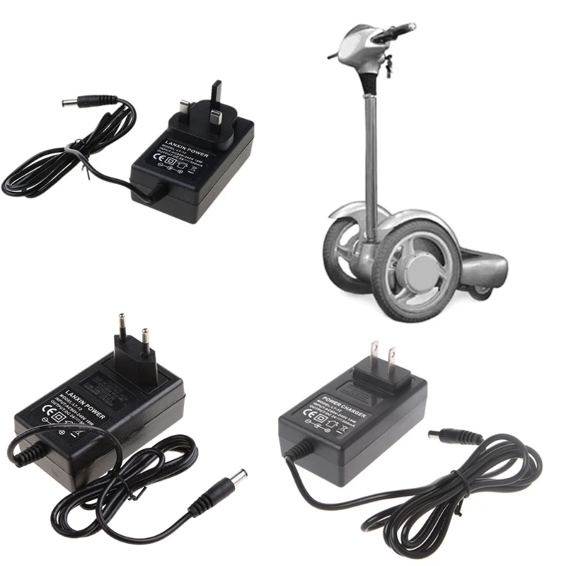 

Mini Electric Scooter Charger 24V 500mA Black Power Adapter EU/US/UK Plug Scooter Accessories Replacement Charge Adapter W3JD