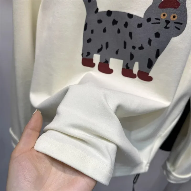 Осень/зима 2023 новый стиль мягкая двухсторонняя шлифовальная бархатная футболка