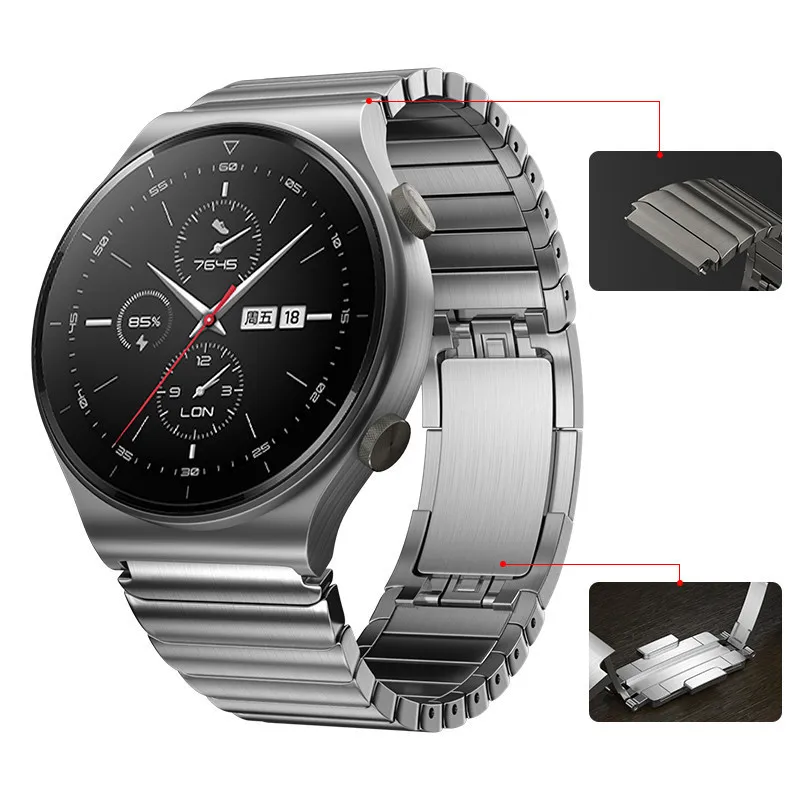 22mm Watch Strap For Samsung Galaxy Watch 3 gear S3 Metal Watch Strap Bracelet For Huawei Watch GT2 Pro Amazfit GTR 2e GT2e GTR3
