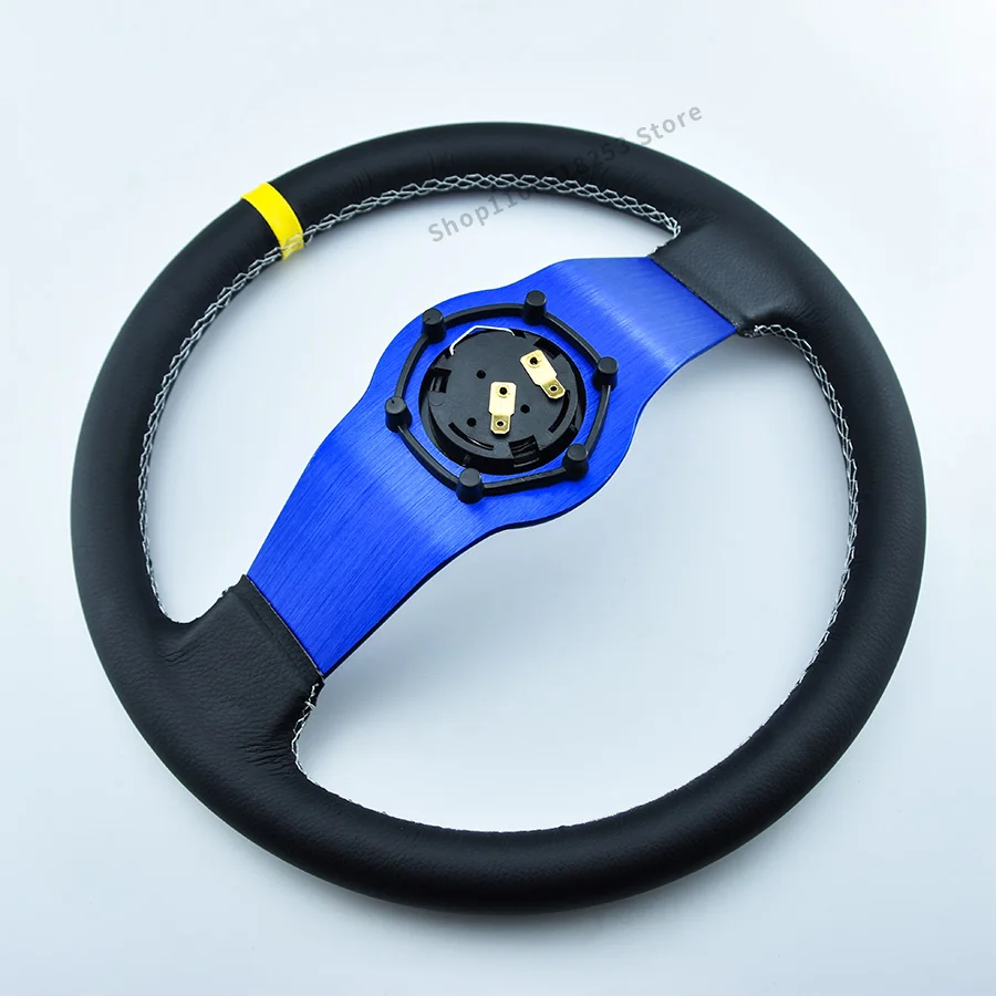 Универсальное и стильное рулевое колесо 13 дюймов/330 мм синее спицевое Спортивное