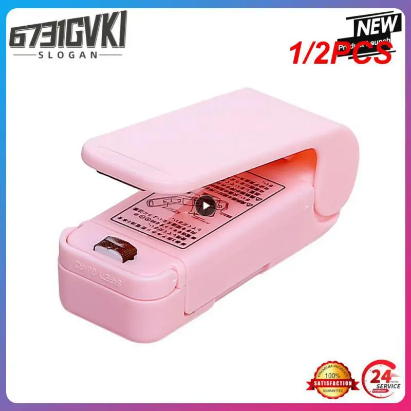 

1/2PCS Mini Heat Bag Sealing Machine Package Sealer Bags Thermal Plastic Food Bag Closure Portable Sealer Packing Kitchen