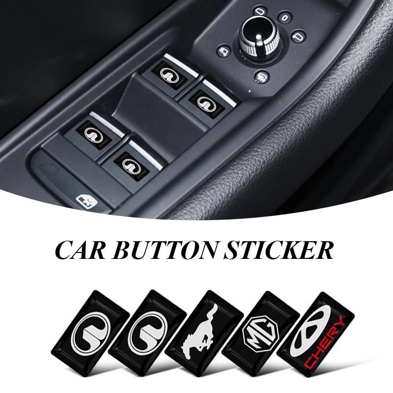 

10pcs Car Small Rectangular Button Sticker for Peugeot 308 307 206 207 208 3008 407 406 408 508 2008 106 103 Car Accessories