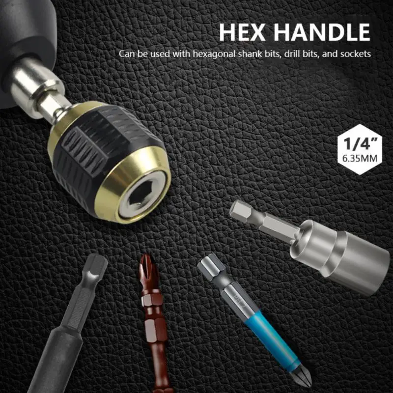 

Drill Chuck Adapter Self-locking Drill Chuck Convertor Adapter Hexagonal Shank 50mm Screwdriver Adapter Tools And Gadgets