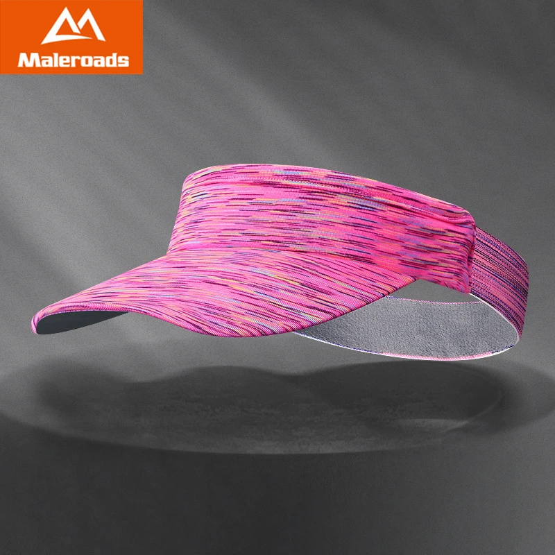 

Maleroads Summer Running Empty Caps Top Striped Marathon Outdoor Sport Foldable Quick Drying Golf Tennis Sun Hat For Men Women