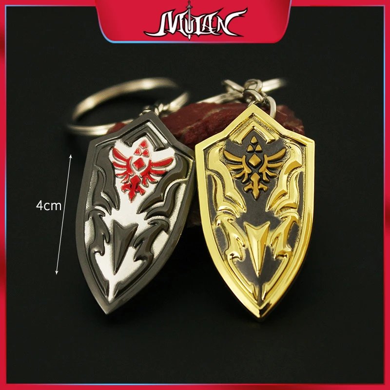 

The Hyrule Fantasy Tears of the Kingdoms Periphery Mini Royal Guard Shield 4cm Weapon Model Value Keychain Pendant Toy Gift Kid