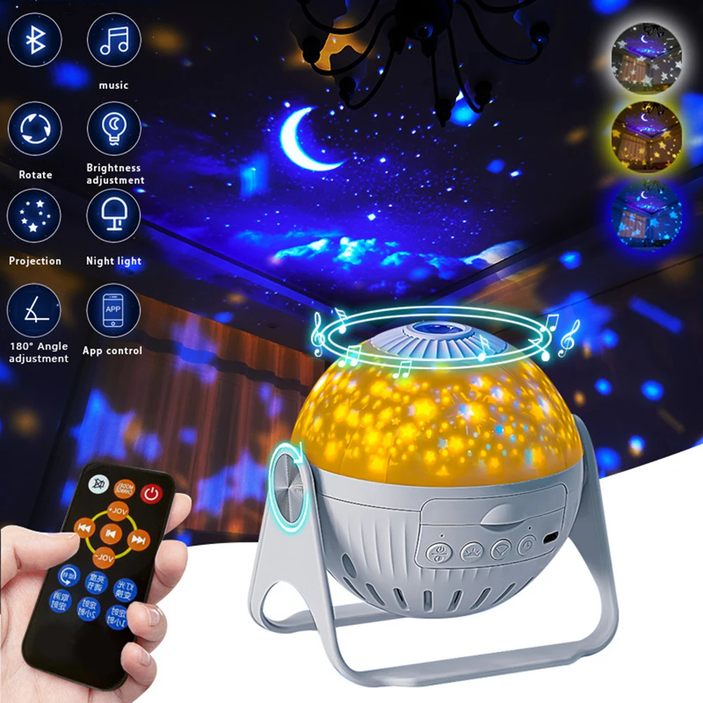 

7 in 1 LED Bluetooth Projector 360° Adjustable Planetarium Night Sky Light Projector for Kids Bedroom Home Theater