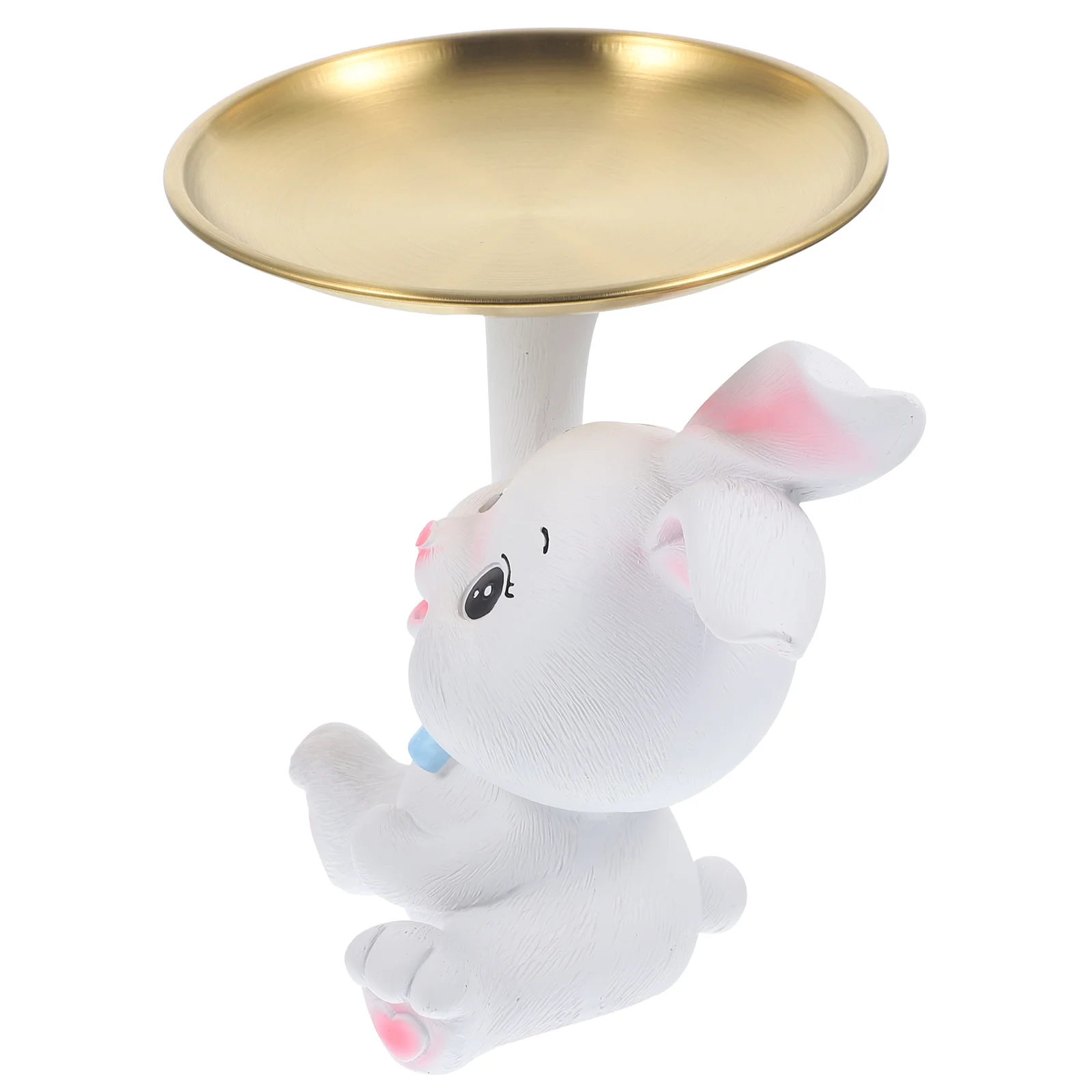 

Tray Jewelry Bunny Dish Rabbit Figurine Trinket Animal Plate Serving Easter Storage Key Sculpture Display Snack Decorative