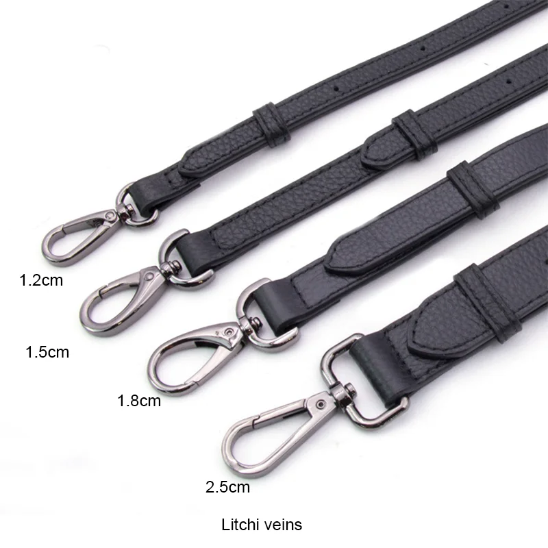 Fashion PU Leather Shoulder Strap Crossbody Bag Strap 130cm Long Double-layer Replacement Bag Belt DIY Buckle Bag Accessories