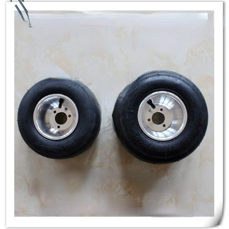 

11x7.1-5 Rear & 10x4.5-5 Front Tires Wheel Rims For Go Kart Mini Bike Set