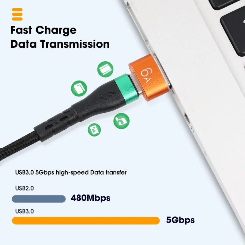 1/3PCS 6A Type C To USB 3.0 OTG Adapter USB C Female To USB Male Data Converter For Samsung Xiaomi MacBook Pro USBC Connector
