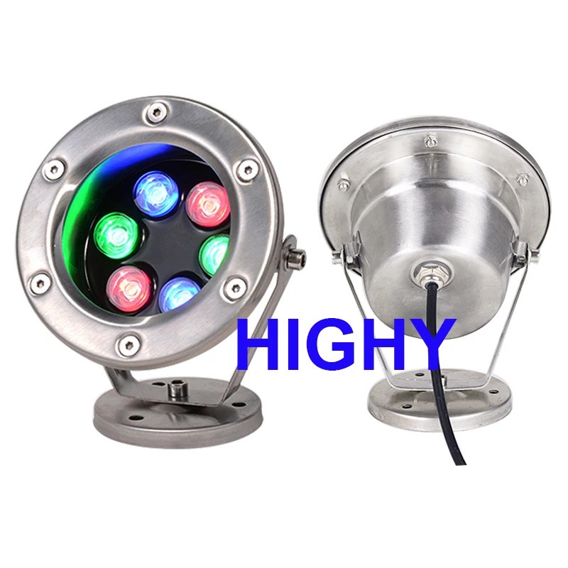 RGB светодиодная подводная лампа 3 Вт 9 18 27 стандартный погружной IP68 ночной