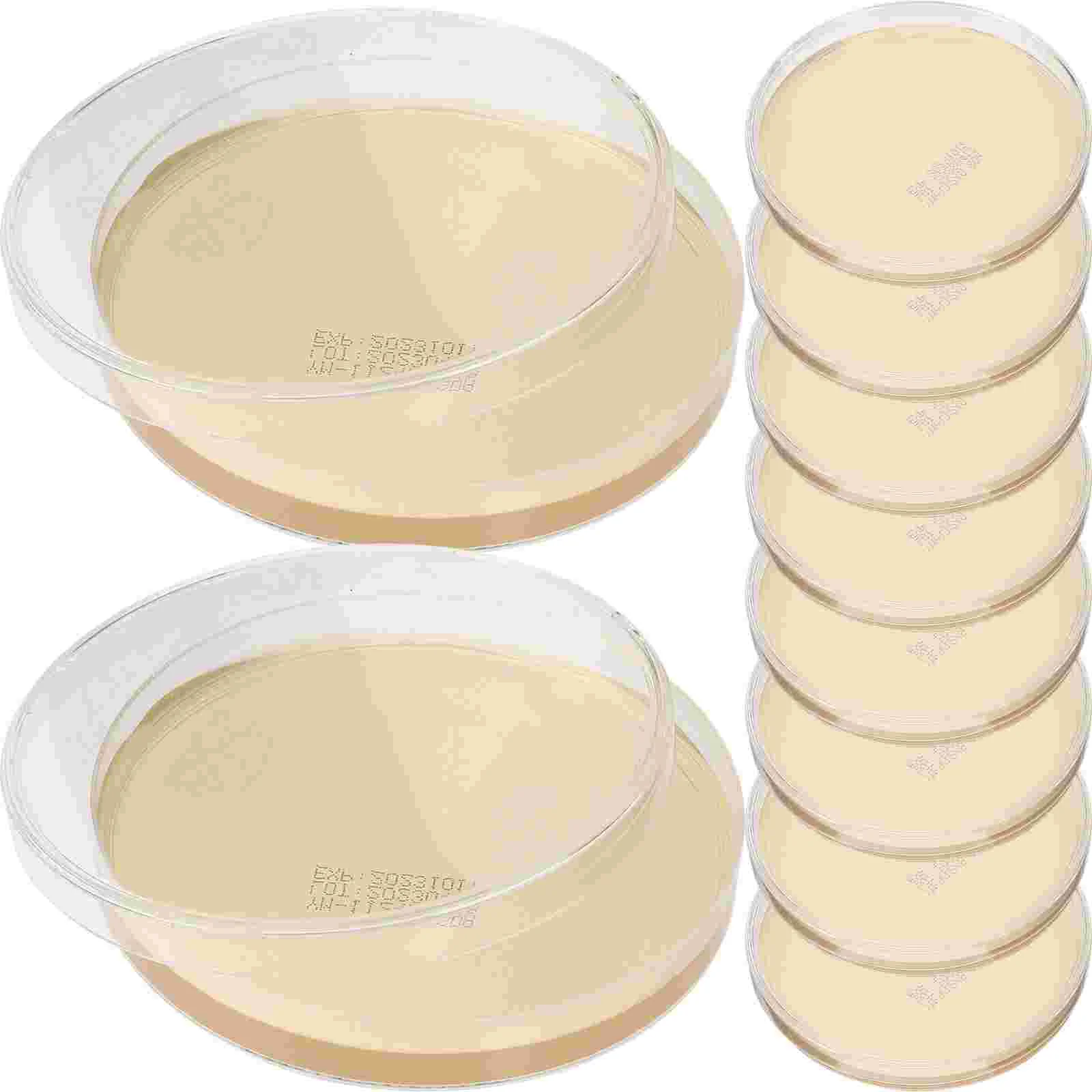 

10 Pcs Nutrient Agar Plate Petri Plates Laboratory Practical Science Dishes Experiment Pre-poured