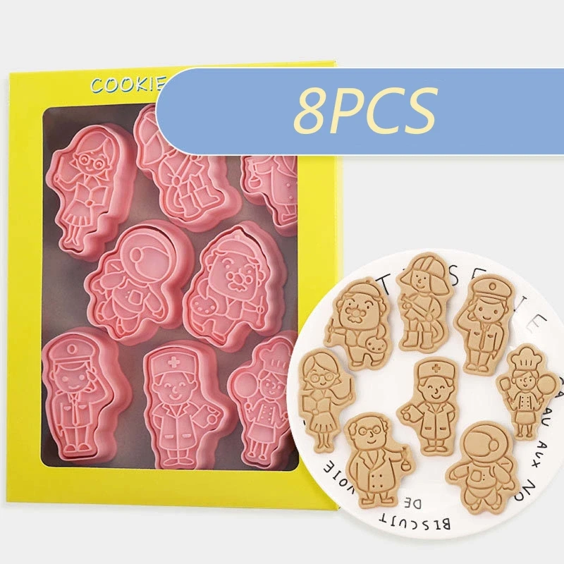 

Cookie Cutters Professional Figure Series Biscuit Mold Food Grade Plastic Gadgets for Kids Baking Holiday Party Supplies