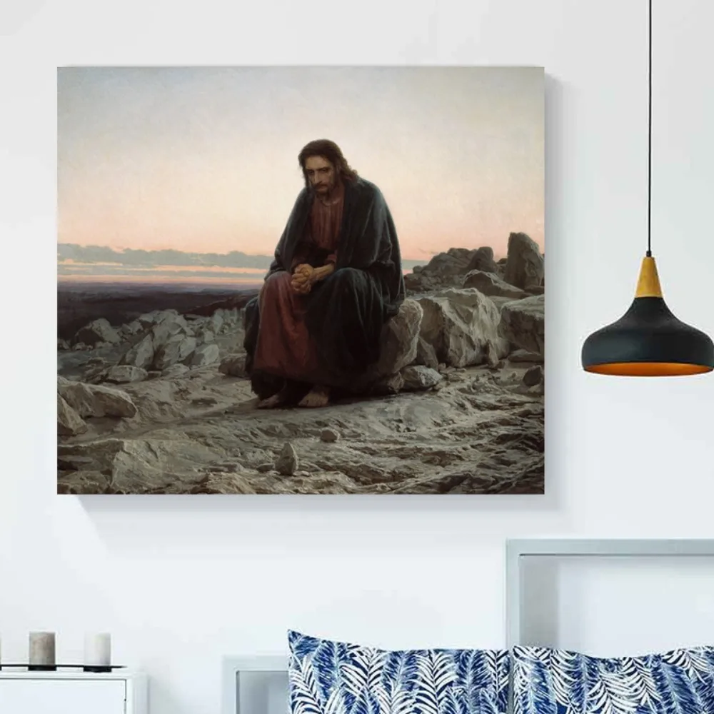 Иван Николаевич Крамски Христос в дикой природу Пустыня Холст Картина Искушение