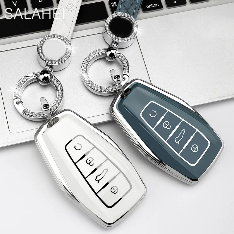 

Car TPU Key Case Cover Keychain For Geely Azkarra FY11 Coolray Atlas Boyue NL3 Emgrand X7 EX7 SUV GT GC9 Borui GS X6 Protection