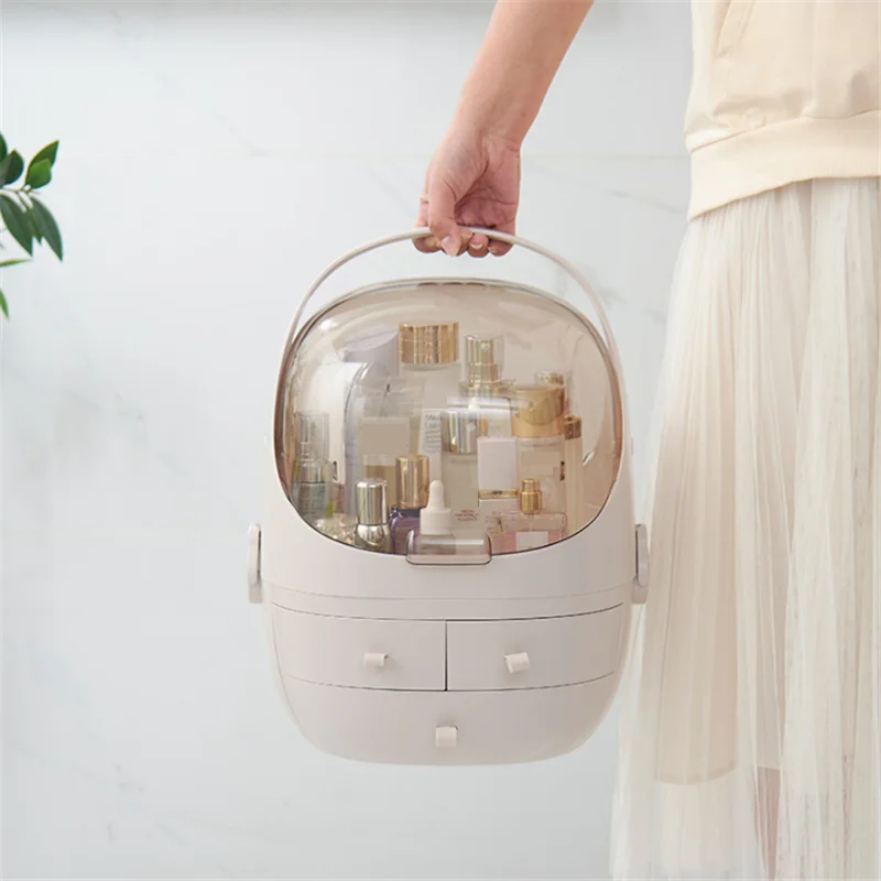 

Cosmetics 32.5X25.5CM Box Waterproof Dustproof Bathroom Large Makeup Organizer Tools Skin Care Jewelry Storage Drawer