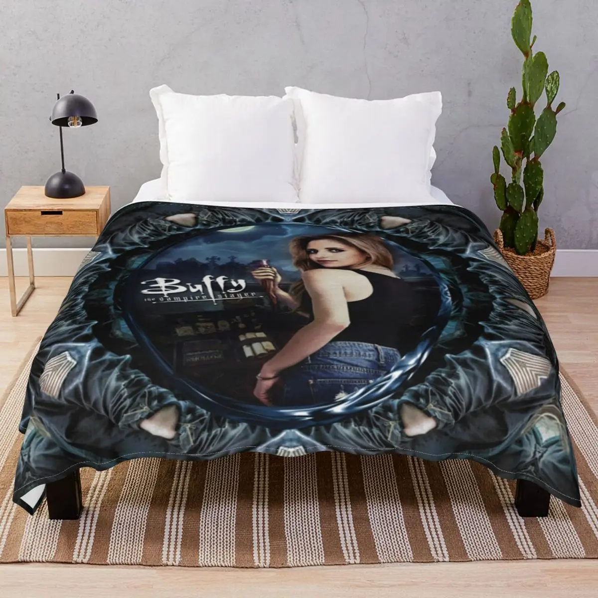 Buffy The Vampire Slayer Blanket Fleece Printed Warm Throw Blankets for Bedding Sofa Camp Office