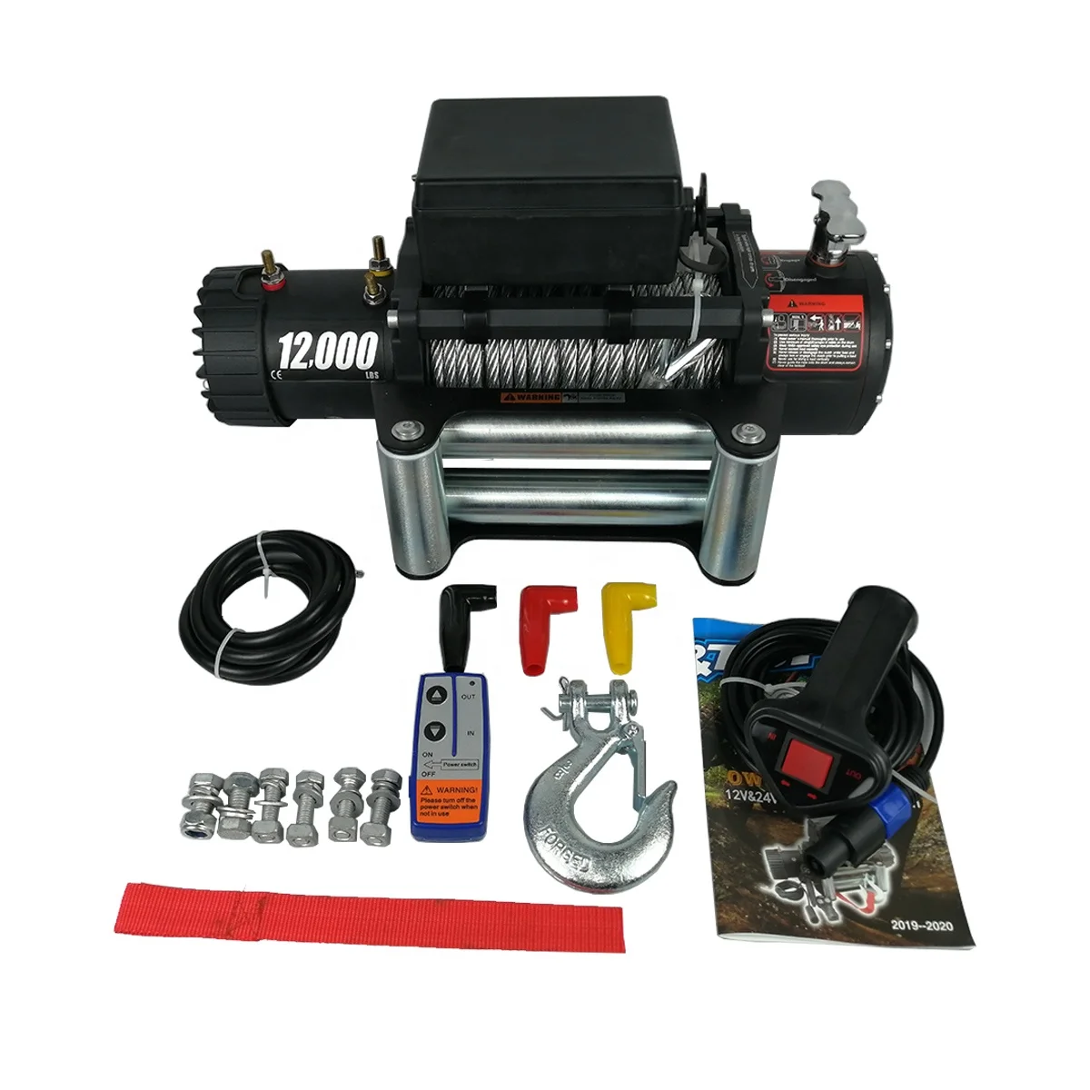 

Offroad 12000lbs Electric Winch Wire Rope Winch ATV UTE 12V/24V DC Remote Control Winch Set