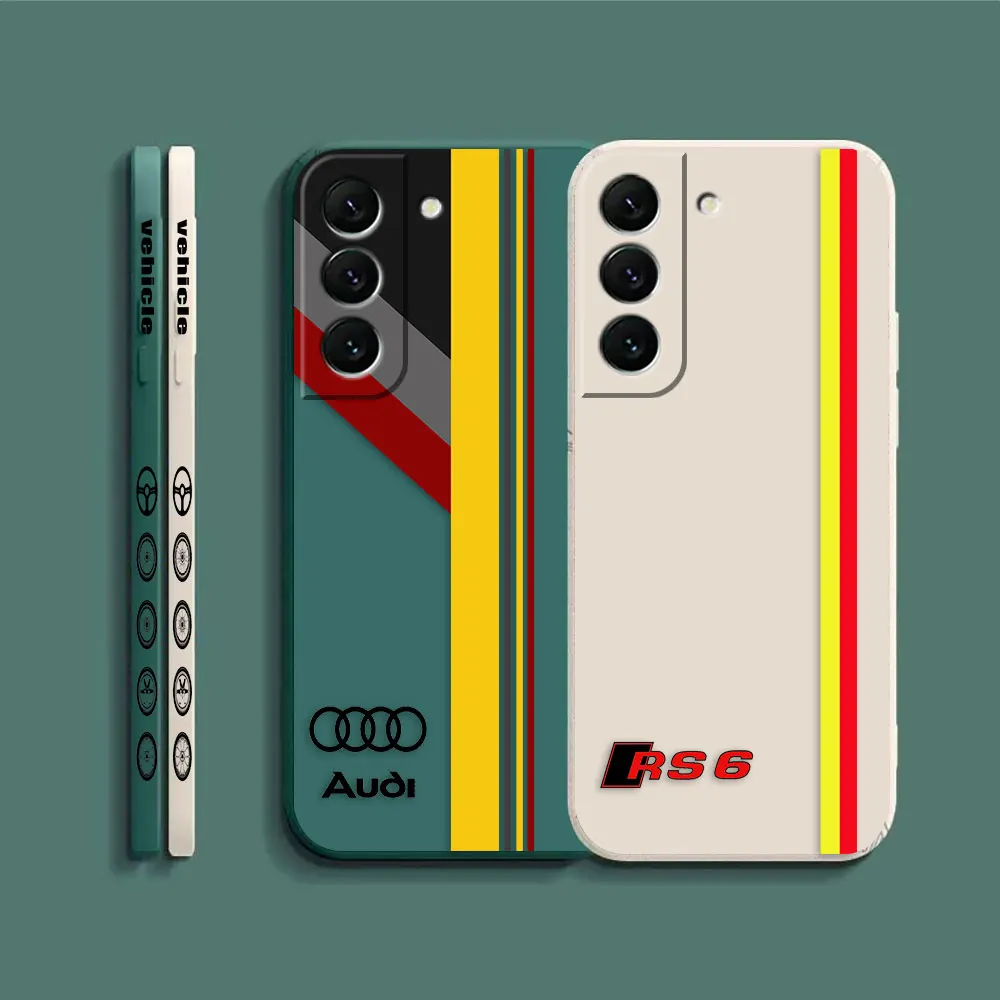 Case For Samsung Galaxy S23 S22 S21 S20 FE S11 S11E S10 S10E S30 Ultra Plus 4G 5G Case Funda Cqoue Shell Luxury Car A-Audi LOGO
