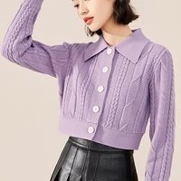 sweater women cardigan korean women knitwear vintage purple sweaters long sleeve black knitted cardigans white ladies top 2021