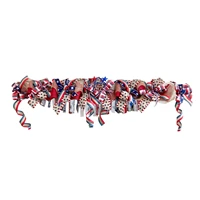 veteran day garland patriotic decorations 4th of july decor red white blue stars bunting garland for president day party