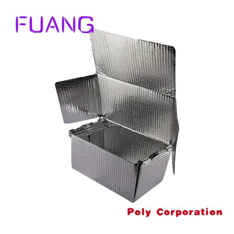 Waterproof carton box aluminum foil out and inside packaging box , frozen food pack carton boxpacking box for small business