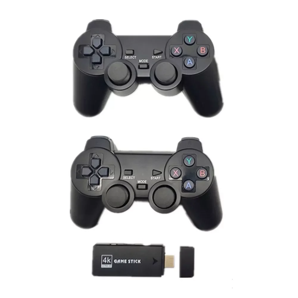 

4GB/32GB Built-in 3000/10000 Games 2.4GHz Retro Video Game Console Dual Wireless Controller Game Stick 4K HDMI- Handhe