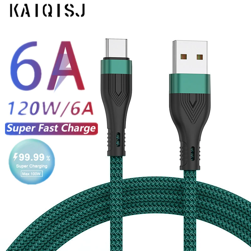 

6A 2m USB Type C Cable Micro USB Fast Charging Mobile Phone Android Charger Type-C Data Cord For Huawei P40 Mate 30 Xiaomi Redmi