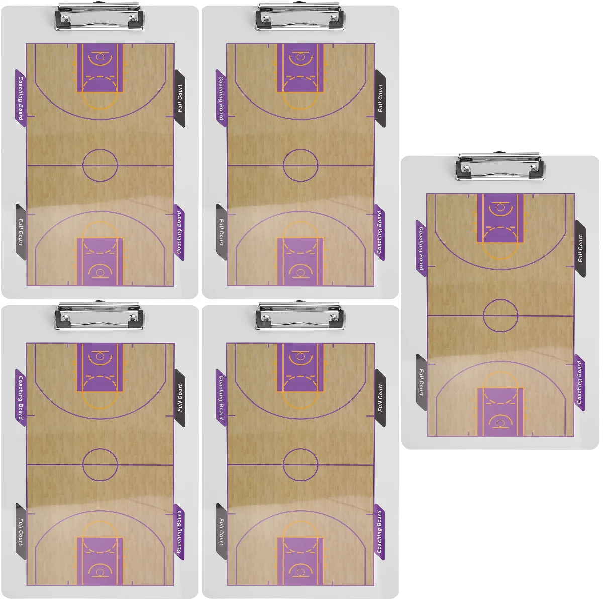 

5 Sets Portable Basketball Coaching Board Basketball Gear For Strategizing