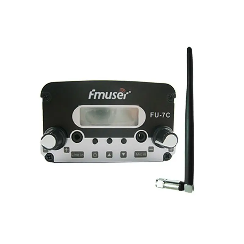 

FU-7C 7W Radio Broadcast Transmitter And Indoor Short Rubber Antenna & Power Adapter &cable A Kit FREE Shipping