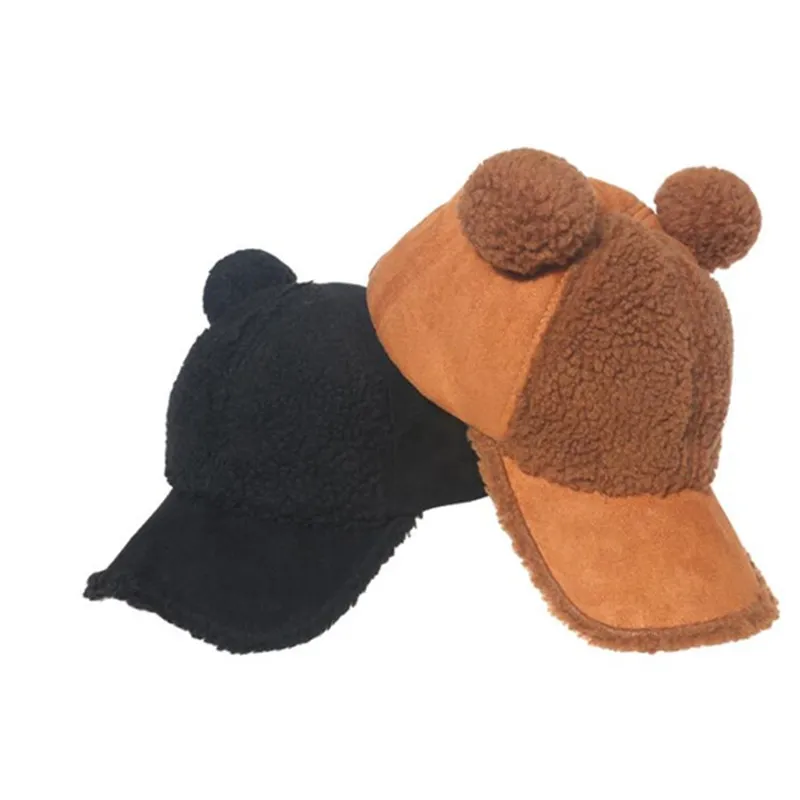 

New Men's And Women's General Autumn And Winter Baseball Warm Soft Fashion Hat Japanese And Korean Trend Style Lamb Wool Wil