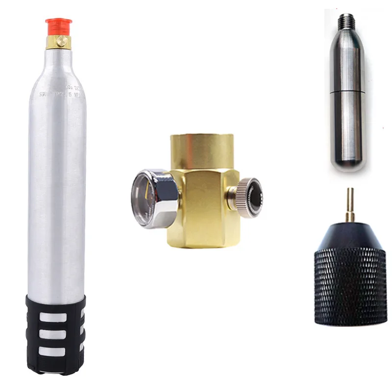 

Набор резервуаров для газировки л с надувным клапаном, многоразовый цилиндр CO2 для посуды, бара, пива, кофе, машины, генератор водяных пузырей