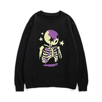 kanye west skeleton graphic print pullover asap rocky men women cotton hip hop eu trend street oversized sweatshirt streetwear