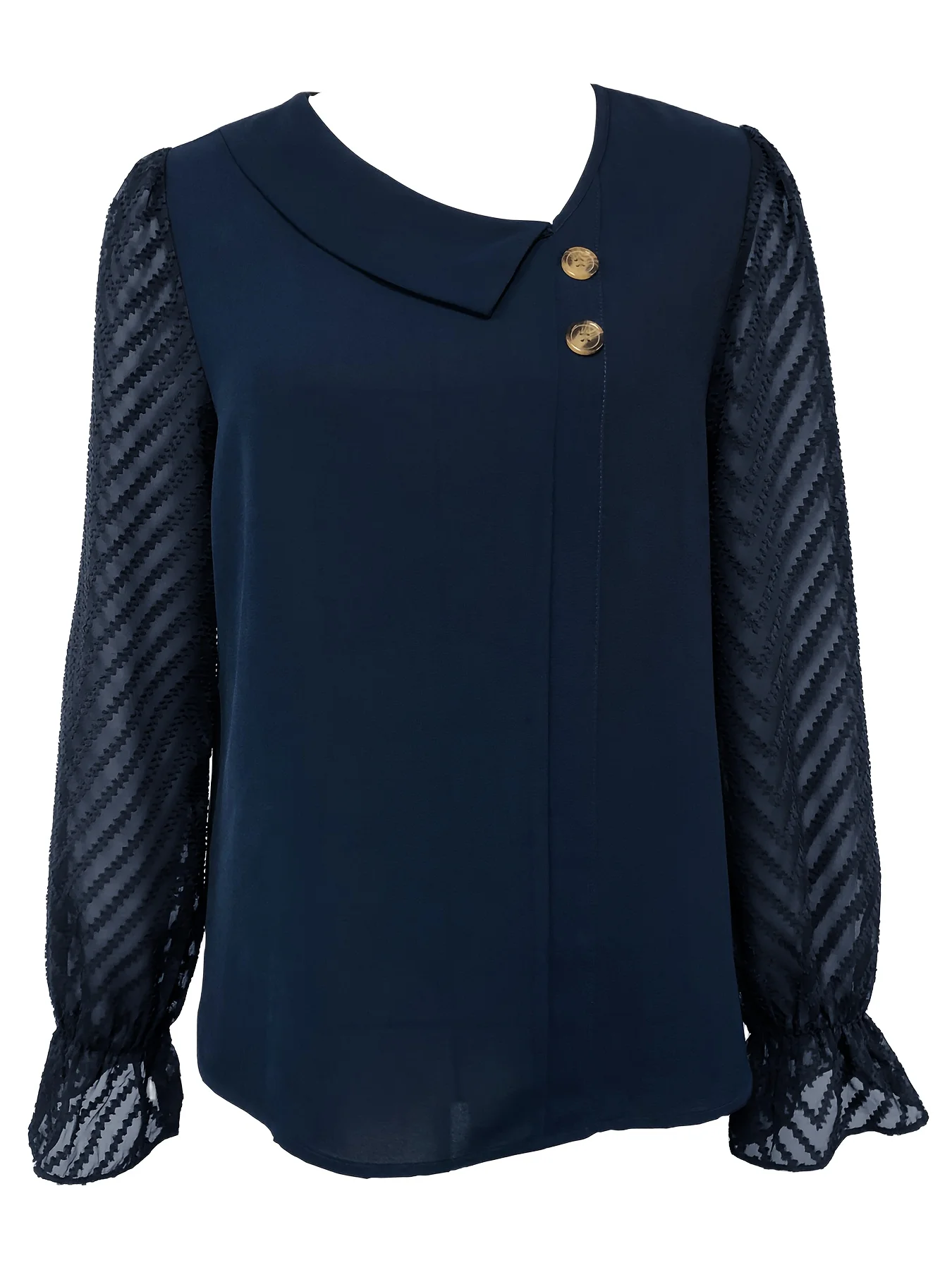 Элегантная Однотонная Женская Блузка Повседневный Топ С V-образным Вырезом И