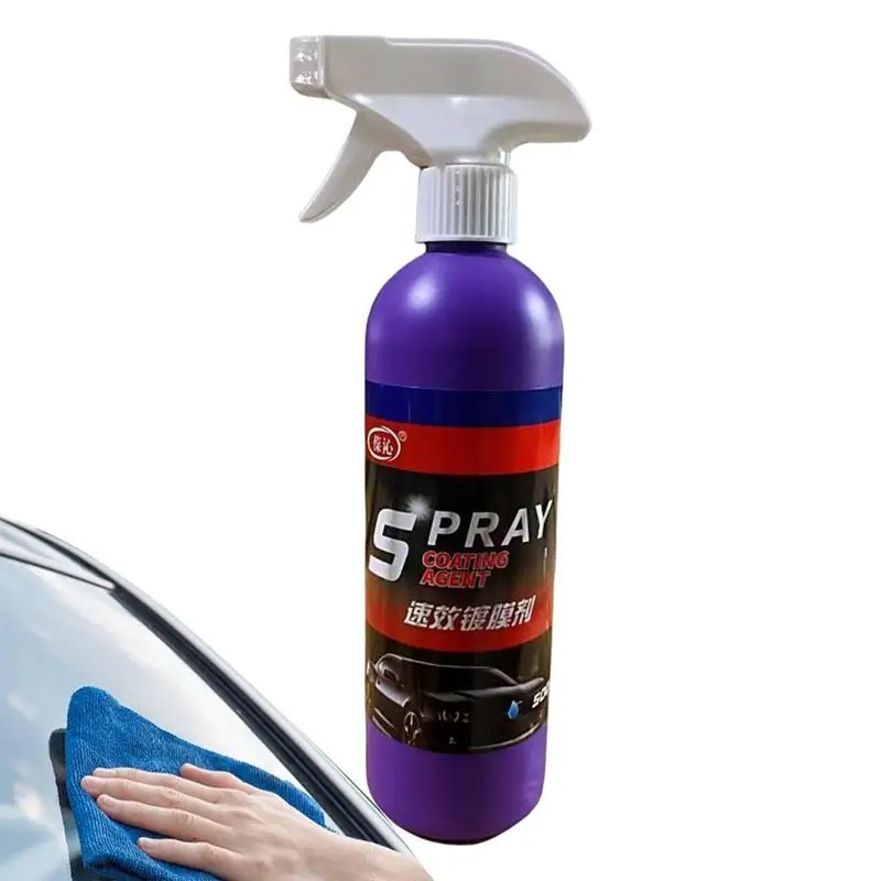 

500ml Spray Coating Agent Car Wax Polish Spray Waterless Wash And Wax Hydrophobic Top Coat Polish And Polymer Paint Sealant