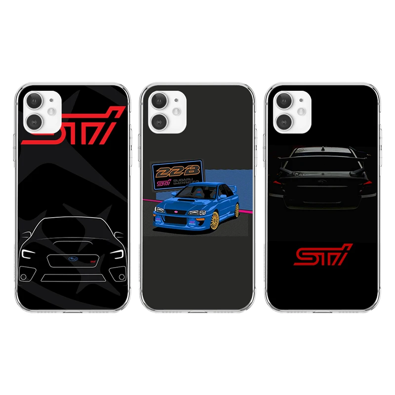 

Jdm Subaru WRX Sti Logo Phone Cases Transparent for Apple Iphone 13 12 11 Pro Max Mini XS XR 8 7 6 6S Plus X SE2020 TPU Cover