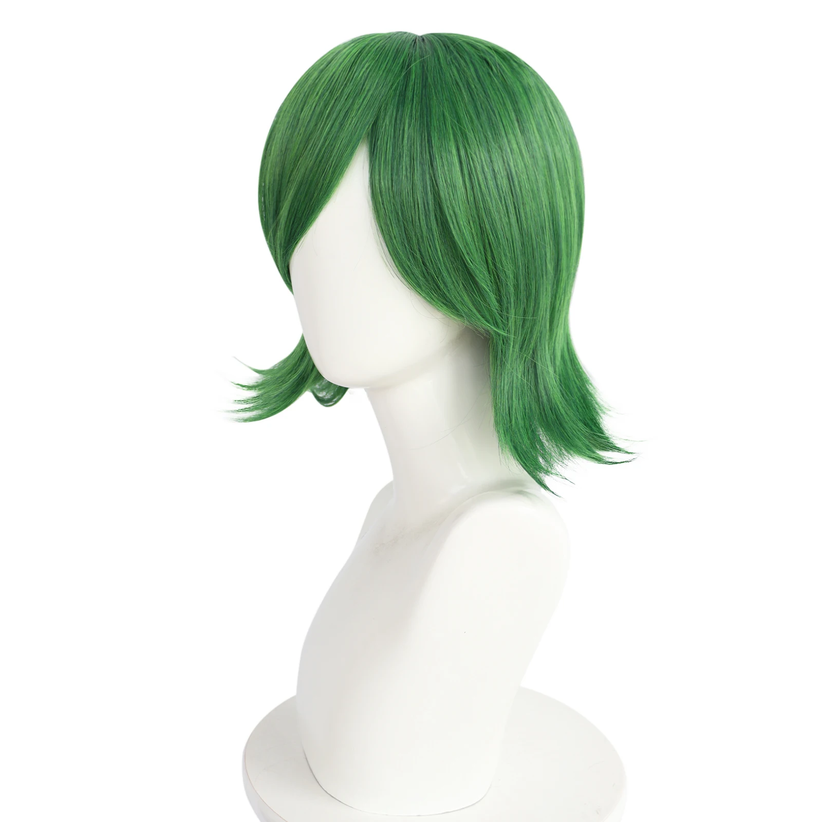 Синтетический короткий прямой зеленый Косплей волнистый парик для Хэллоуина