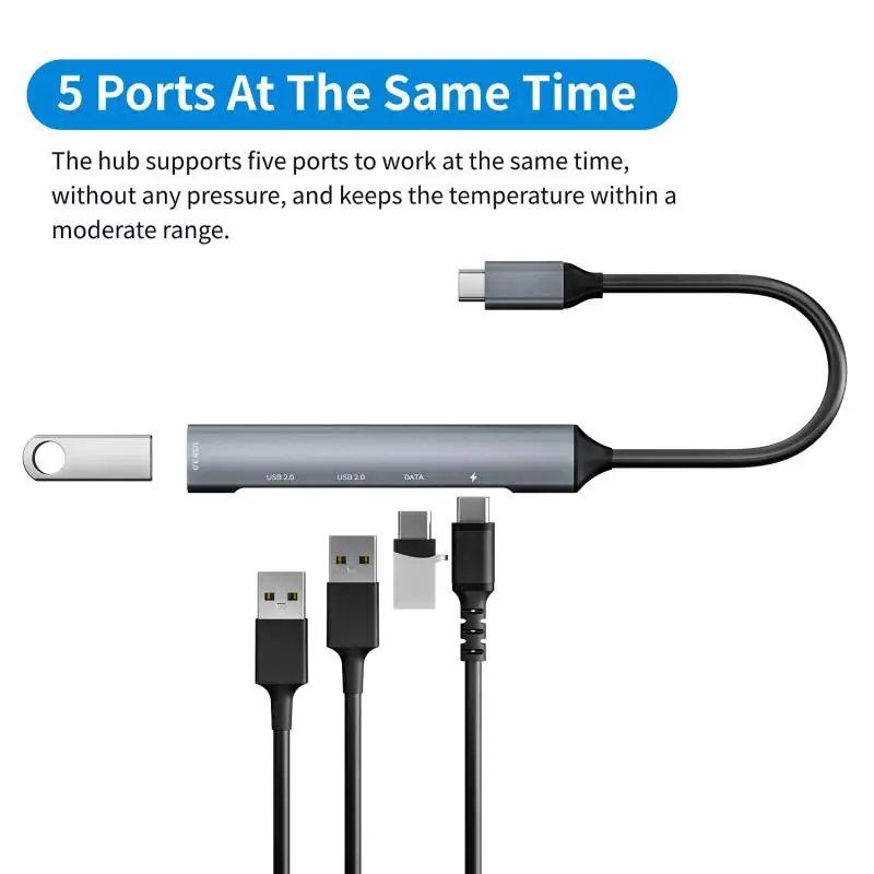 

Usb 2.0 Adapter Type C To HDMI-compatible High Speed 4 In 1 Multi Splitter Adapter Usb Several Ports Type-c Hub Splitter Usb Hub