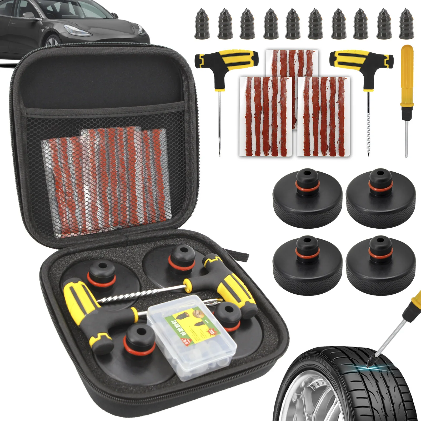 4 шт. резиновые напольные подъемные гнезда Tesla Model 3 |