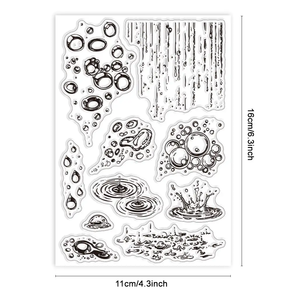 Новинка 2024 фотоальбом Дождевая капля для скрапбукинга прозрачный силиконовый