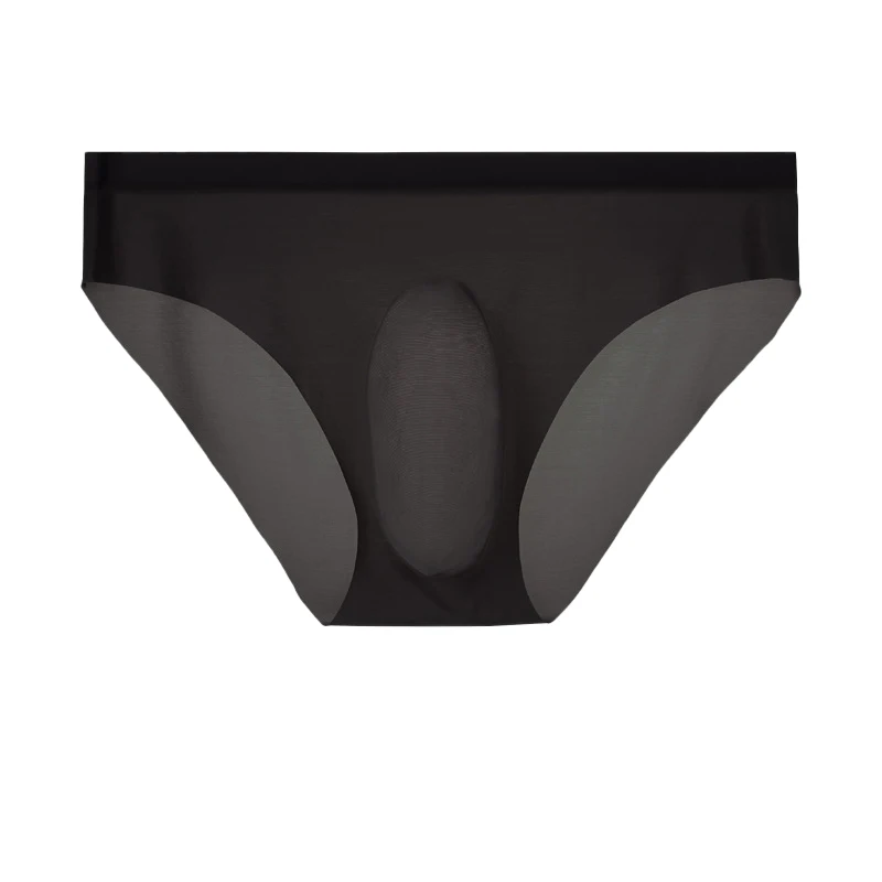 2023 New Men's Triangle Underwear Ice Silk Traceless Underwear Men's Summer Sexy Breathable Mid Rise Underwear Solid L-3XL
